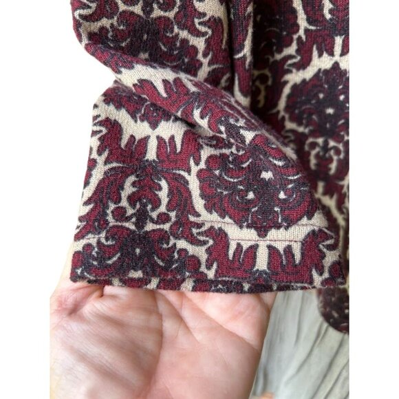 Paisley Vine Women's L Boho Chic Dress Rayon/Polyester/Spandex Floral Long Sleev - Picture 6 of 7